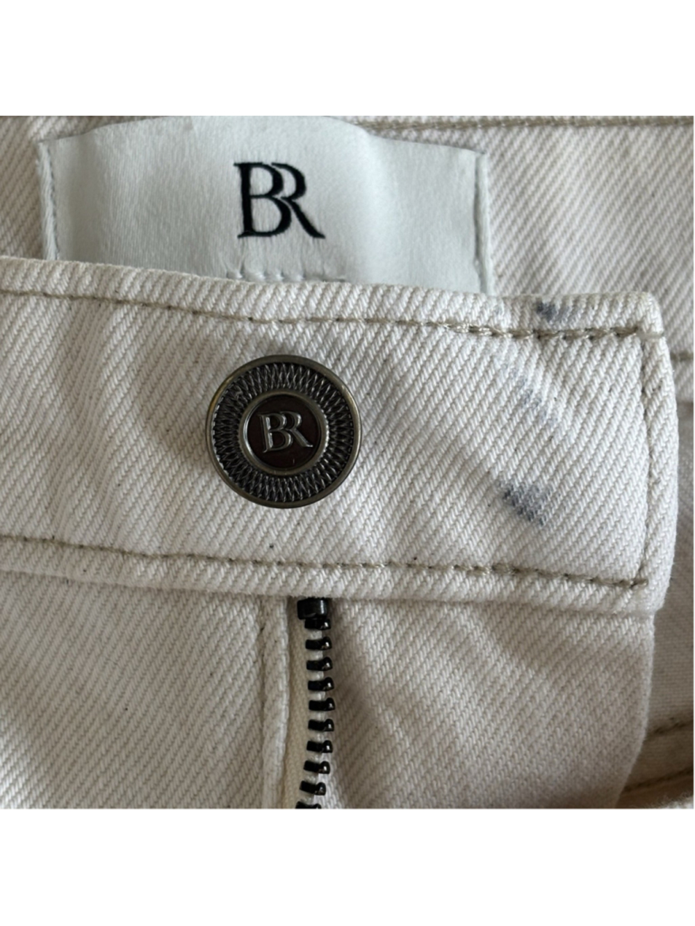 Banana Republic High Rise Rigid Wide Leg Jeans Off White Cream Denim Size 27P - Picture 10 of 10